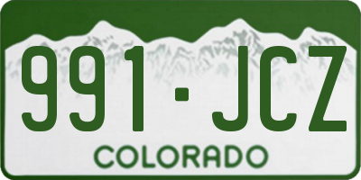 CO license plate 991JCZ