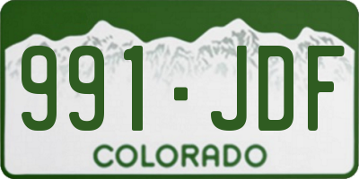 CO license plate 991JDF