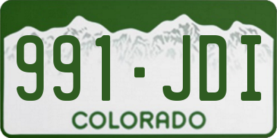 CO license plate 991JDI