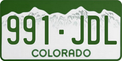 CO license plate 991JDL