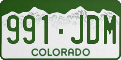 CO license plate 991JDM