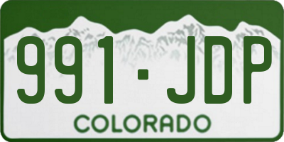 CO license plate 991JDP