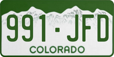 CO license plate 991JFD