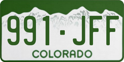 CO license plate 991JFF
