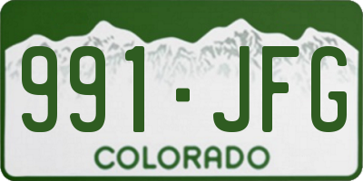 CO license plate 991JFG