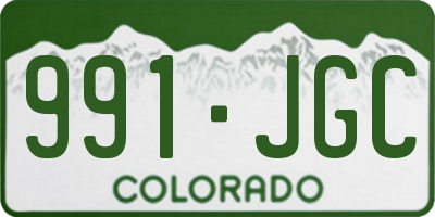 CO license plate 991JGC