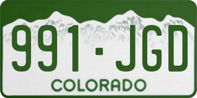 CO license plate 991JGD