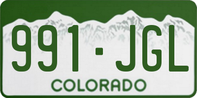 CO license plate 991JGL