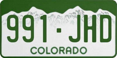 CO license plate 991JHD