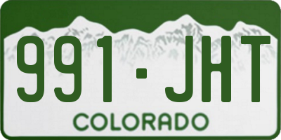 CO license plate 991JHT