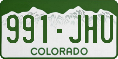 CO license plate 991JHU