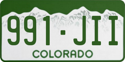 CO license plate 991JII