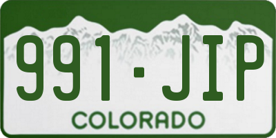CO license plate 991JIP