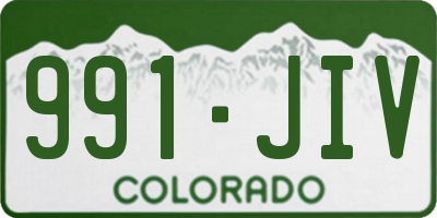 CO license plate 991JIV