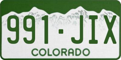 CO license plate 991JIX