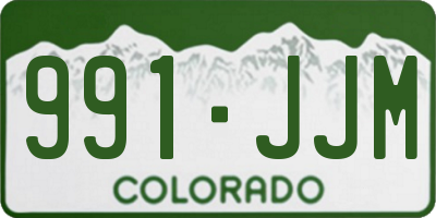 CO license plate 991JJM