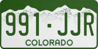 CO license plate 991JJR