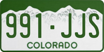 CO license plate 991JJS