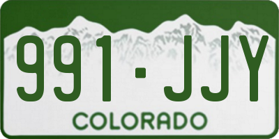 CO license plate 991JJY