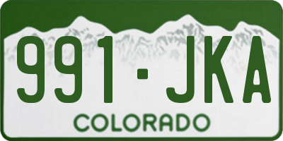 CO license plate 991JKA