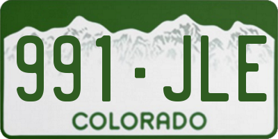 CO license plate 991JLE