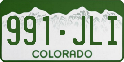 CO license plate 991JLI