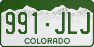 CO license plate 991JLJ