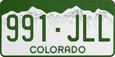 CO license plate 991JLL