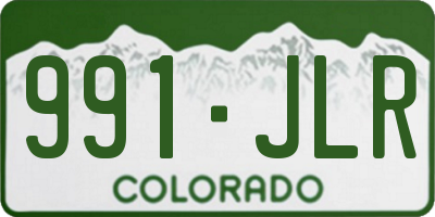 CO license plate 991JLR