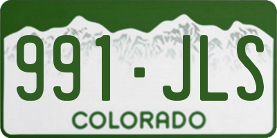 CO license plate 991JLS