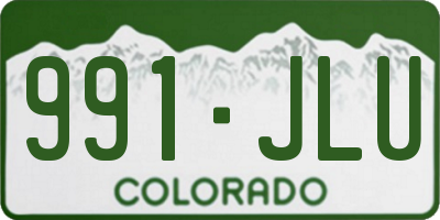 CO license plate 991JLU