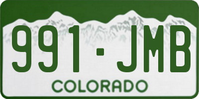 CO license plate 991JMB