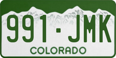 CO license plate 991JMK