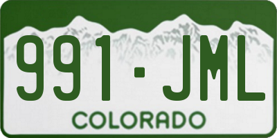 CO license plate 991JML