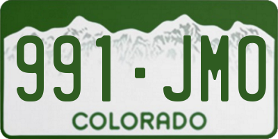 CO license plate 991JMO