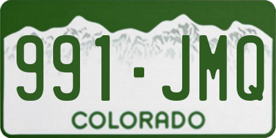 CO license plate 991JMQ
