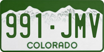CO license plate 991JMV