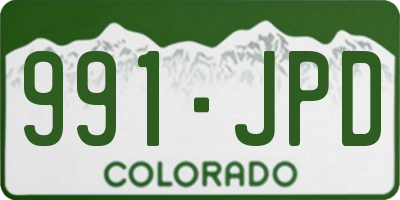CO license plate 991JPD