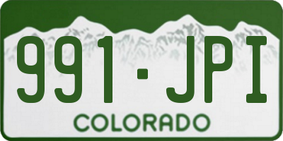 CO license plate 991JPI