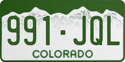 CO license plate 991JQL