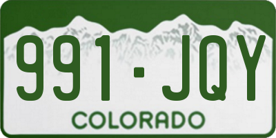 CO license plate 991JQY