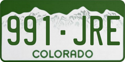 CO license plate 991JRE