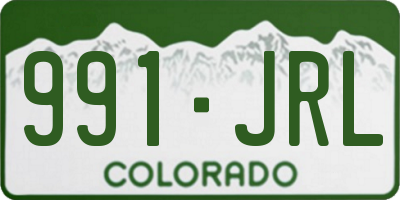 CO license plate 991JRL