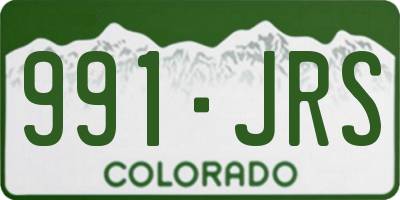 CO license plate 991JRS