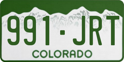 CO license plate 991JRT