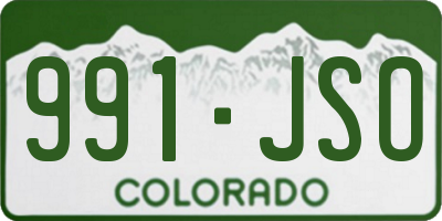 CO license plate 991JSO