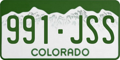 CO license plate 991JSS