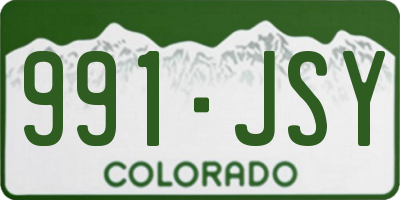 CO license plate 991JSY