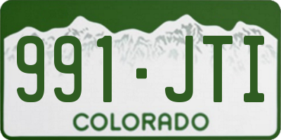CO license plate 991JTI