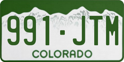 CO license plate 991JTM